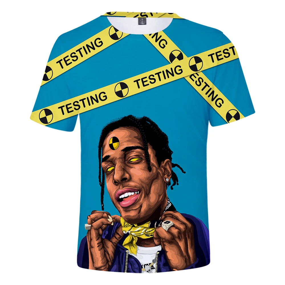 

2019 New design t shirt men marvel ASAP ROCKY 3D print t-shirts MAN Short sleeve Harajuku style tshirt tops US SIZE