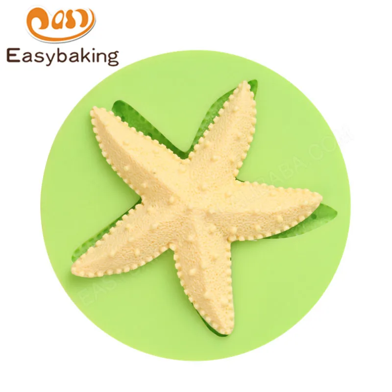 Starfish Silicone Mold for Chocolate Crafts DIY 3D Cake Decorating,Fondant 