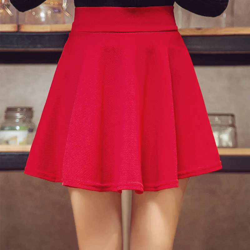 Danjeaner M-5XL 10 Colors Women's High Waist Pleated Skirts Pants 2018 Summer Super Elastic Mini Skirts Faldas Mujer Saias Danjeaner M-5XL 10 Colors Women's High Waist Pleated Skirts Pants 2018 Summer Super Elastic Mini Skirts Faldas Mujer Saias