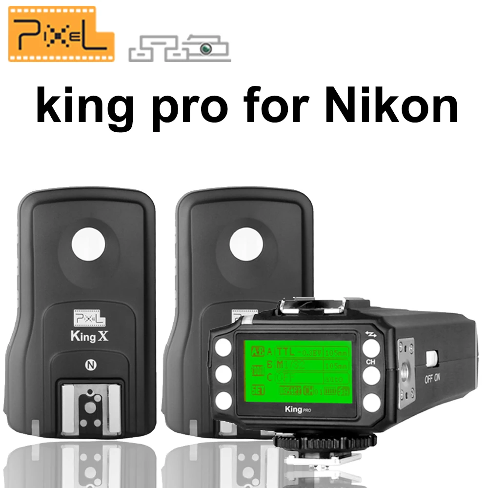 1 перетащите 2 (2TX 1RX) PIXEL Беспроводной Ttl-вспышки Триггера King Pro Для Nikon D7100 D810 D650 D3300