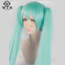 WTB косплей парик Хацунэ Мику косплей парики Хэллоуин вечерние Аниме игры волосы 150 см синтетический Аквамариновый парик