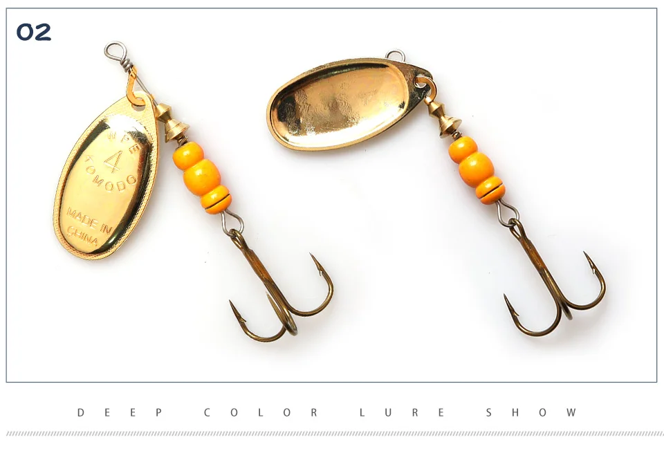 W.P.E Brand 1pcs Spinner Lure 6.5g/9.7g/13.4g Bass Fishing Bait Metal Spoon Lure Treble Hook Fishing Tackle Hard Lure CrankBaits