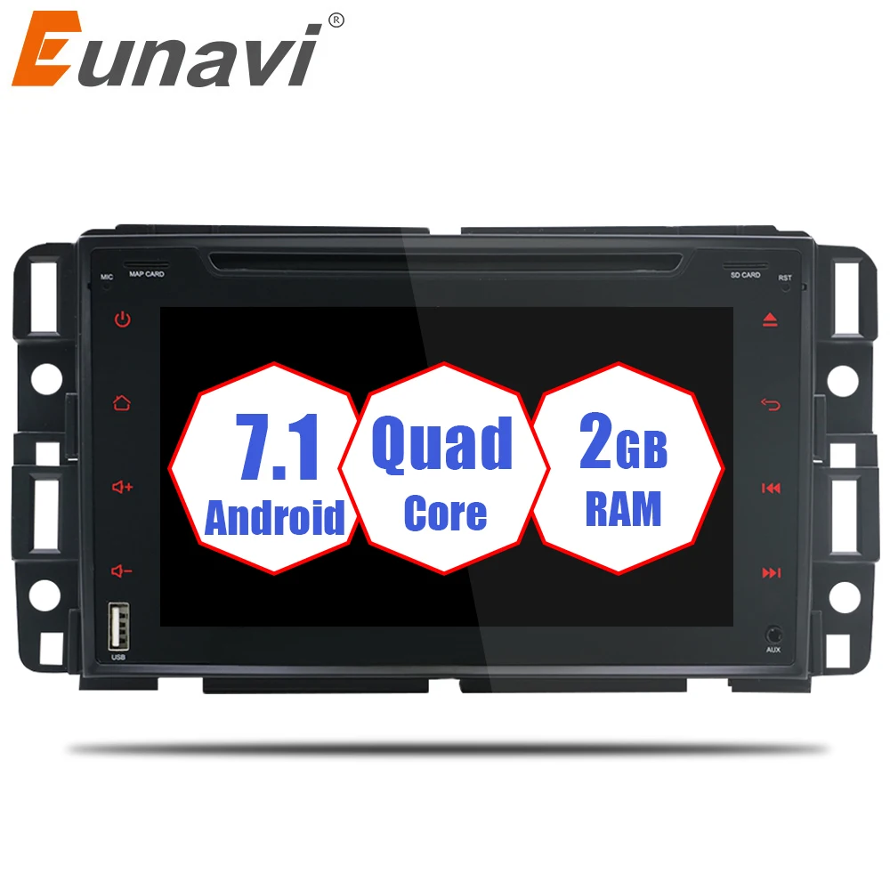

Eunavi 7'' 2 Din Android 7.1 Car DVD player Radio Stereo GPS for GMC Yukon Tahoe Acadia Chevrolet Tahoe Suburban Buick 2007-2012