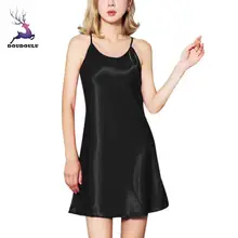 Doudoulu женское нижнее белье Ночное белье плюс размер сексуальный атласный подол в форме лотоса Слинг белье плюс размер ночное белье для женщин# WS