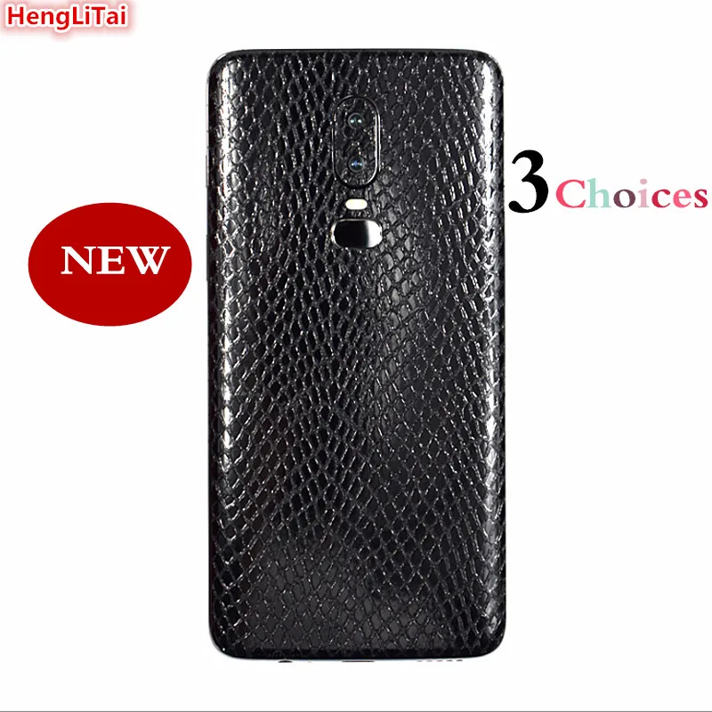 New For 1+6 Crocodile grain leather Skins Protective Film Wrap Skin Cellphone back paste Grain Sticker Oneplus 6 | Мобильные