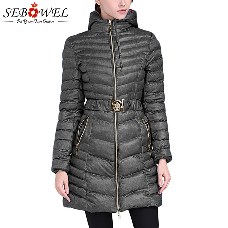 Dark-Gray-Hooded-Longline-Winter-Coat-with-Belt-LC85201-1011-1 