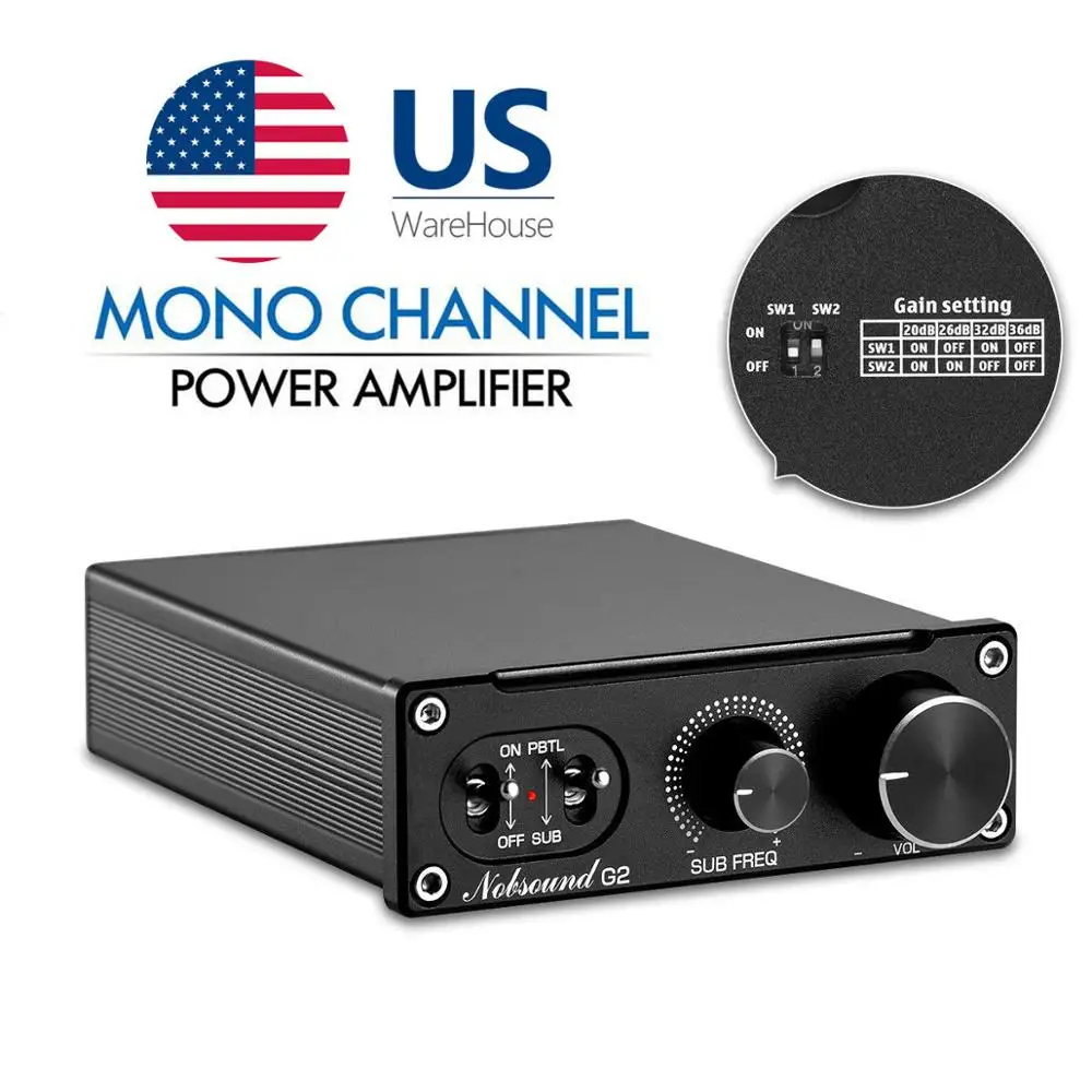 

Nobsound Mini 100W HiFi Mono Channel Subwoofer/Full-Frequency Digital Power Amplifier
