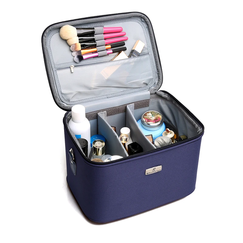 

Large-capacity portable professional travel cosmetic case makeup storage bag multi-function storage box with shoulder strap