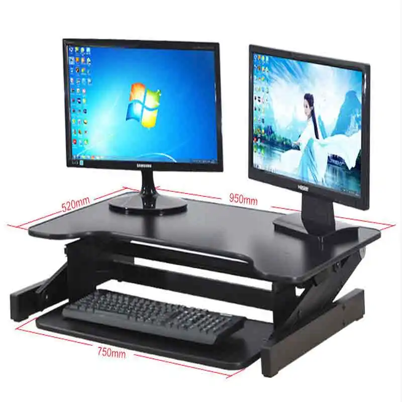 

Desk Height-Adjustable Table Desk for Computer or TV Standing Home Office Computer Work Space Sit Or Stand 30