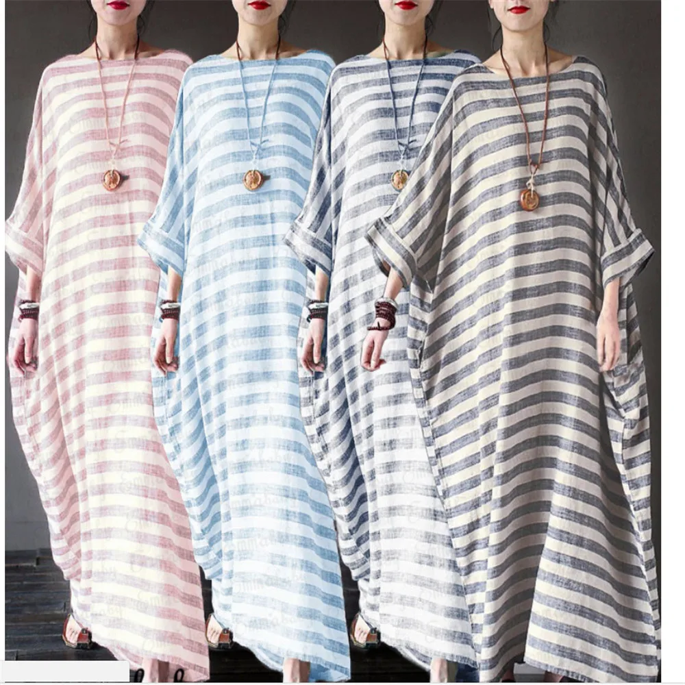 

2018 Summer New Style Bohemian Casual Evening Party Sundress Oversized Strappy Long Maxi Dress Plus Size
