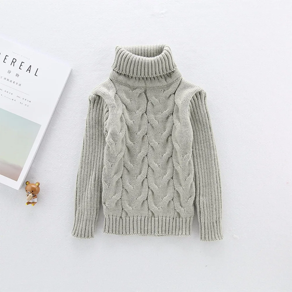 

Daddy Chen Baby Sweater Knitted Bottoming Collar T-Shirt Turtleneck Boys Soft Warm Sueter Infantil Girls Solid Sweaters Shirts