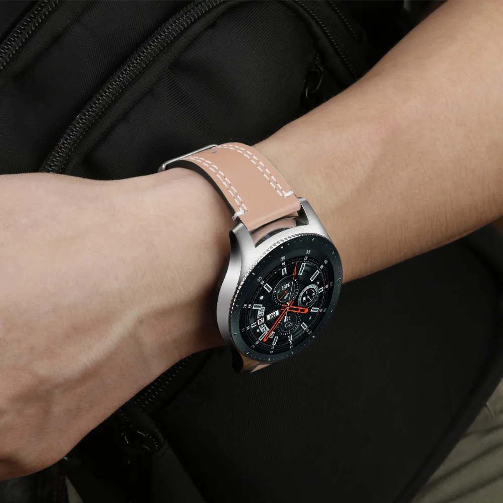 22 мм кожаный ремешок для часов samsung Galaxy Watch 46 мм SM-R800 ремешок быстросъемный ремешок для samsung Galaxy Watch 46 мм полосы