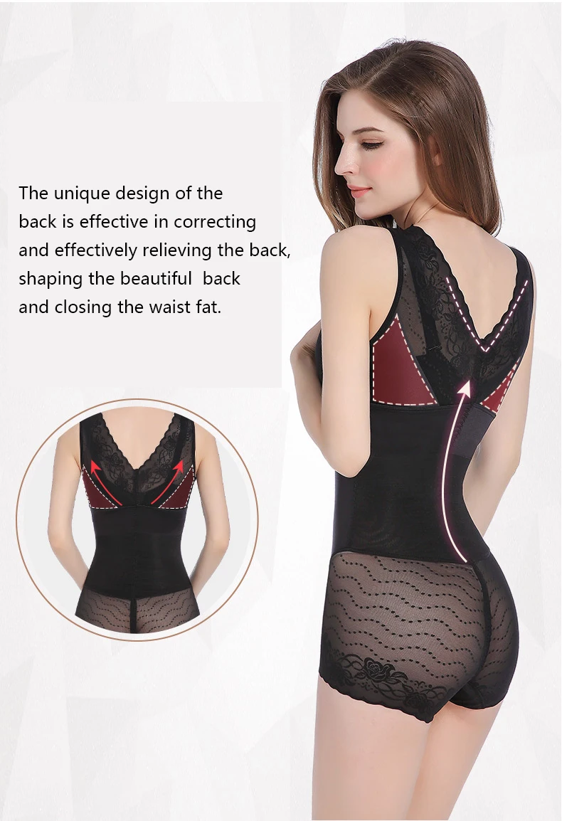 Lady Slimming Burn Fat Briefs Shapewear Tummy Slim Bodysuit Full Body Shaper Slimming Underwear Vest Bodysuits Jumpsuit M-XXL (15)