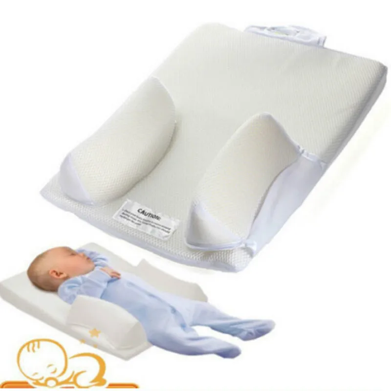 Детская подушка Младенческая анти-ролл подушка сон фиксированный позиционер 0-6 месяцев новорожденный спящий уход система предотвращения