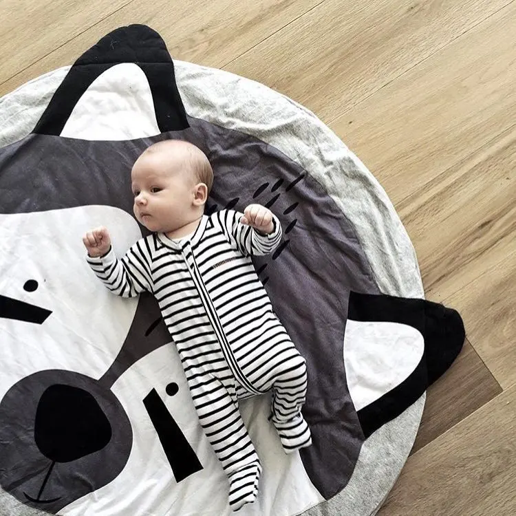 Круглый Лисичка новорожденный бумажный игровой коврик Дженнер детский подъем одеяло подставки под тарелки для детей Малыш Мальчики Девочки пол ковер ползучий peuter игрушка