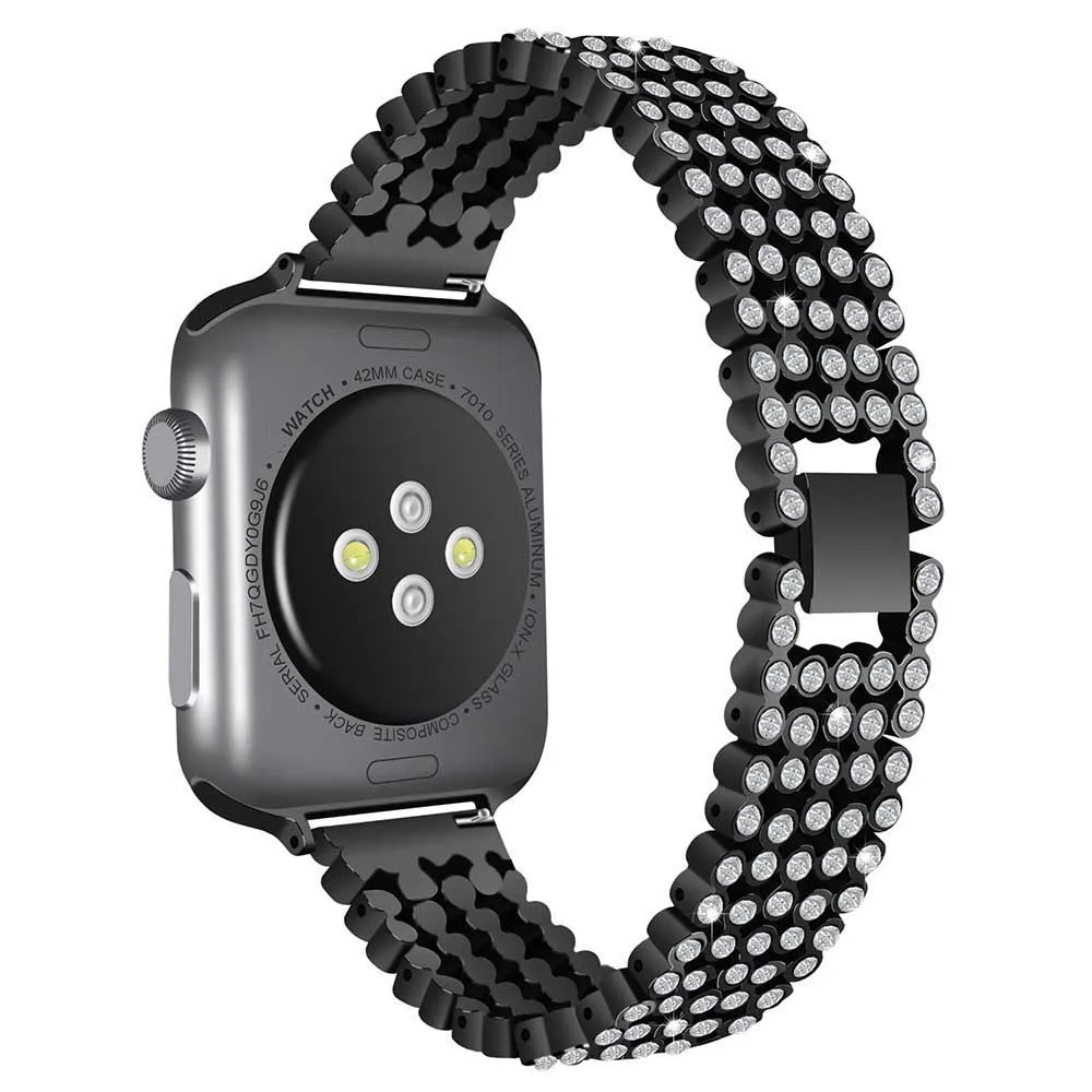 Роскошные бретель со стразами ремешок для наручных часов Apple Watch Series 5/4/3/2/1, 42 мм, 38 мм, версия кабель-браслет на запястье для наручных часов iWatch, 40/44 мм Apple Браслет для часов