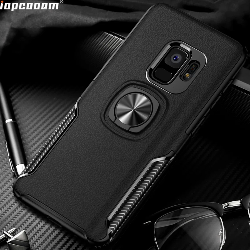 

For Samsung Galaxy S9+ Case Ring Magnetism Stand Shockproof Car stand Armor back cover For Samsung Galaxy S9 Plus Coque 6.2 Inch