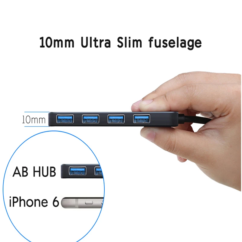 Концентратор USB 3 0 4 порта s 2 Внешний сплиттер с портом Micro зарядка для iMac ноутбука