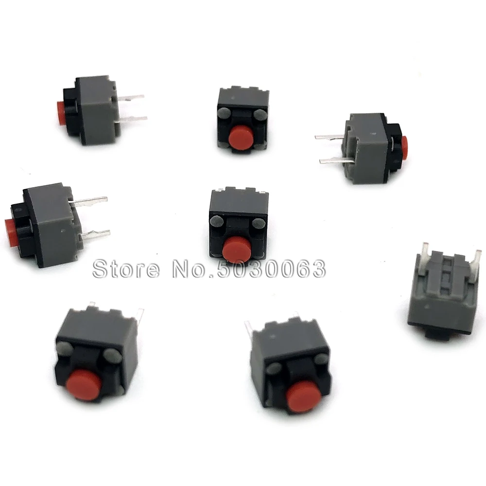 

10pcs/lot KAILH square silent mute mouse micro switch button 2pin can replace rectangular micro-motion