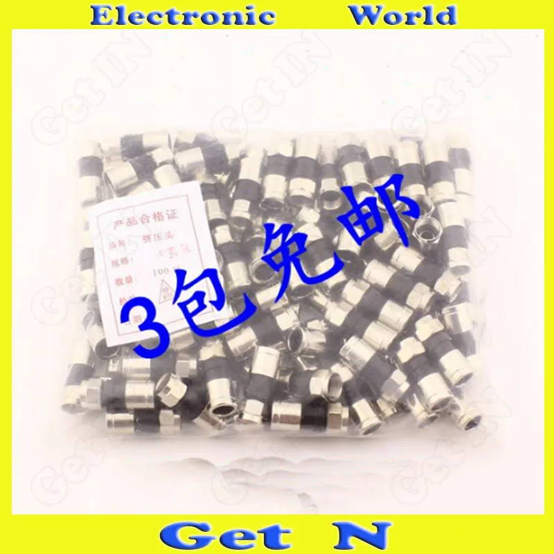 

50pcs Waterproof Snap & Seal Full-Copper F Connector for 75-5 Cable STB RG6 Coax Connector for both 2 and 4 Shielding Coax