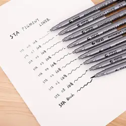 STA Ручка Кисть для рисования волокна иглы fine liner ручки для эскиза знак для дизайнера архитектор художник комиксов офисные DP047