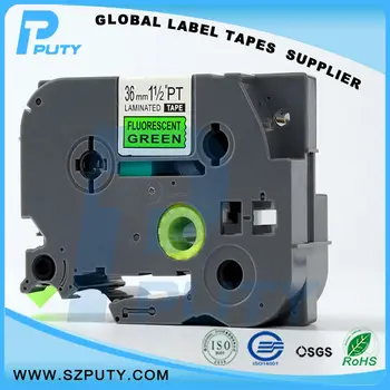 

Compatible For P-Touch Laminated TZe TZ Label Tape 36mm x 8m (TZe-D61 Black on Green Fluorescent)