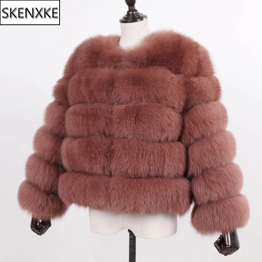

2019 Hot Sale Lady Real 100% Natural Fox Fur Coat Women Winter Thick Warm Real Fox Fur Jackets Fluffy Full Pelt Fox Fur Overcoat