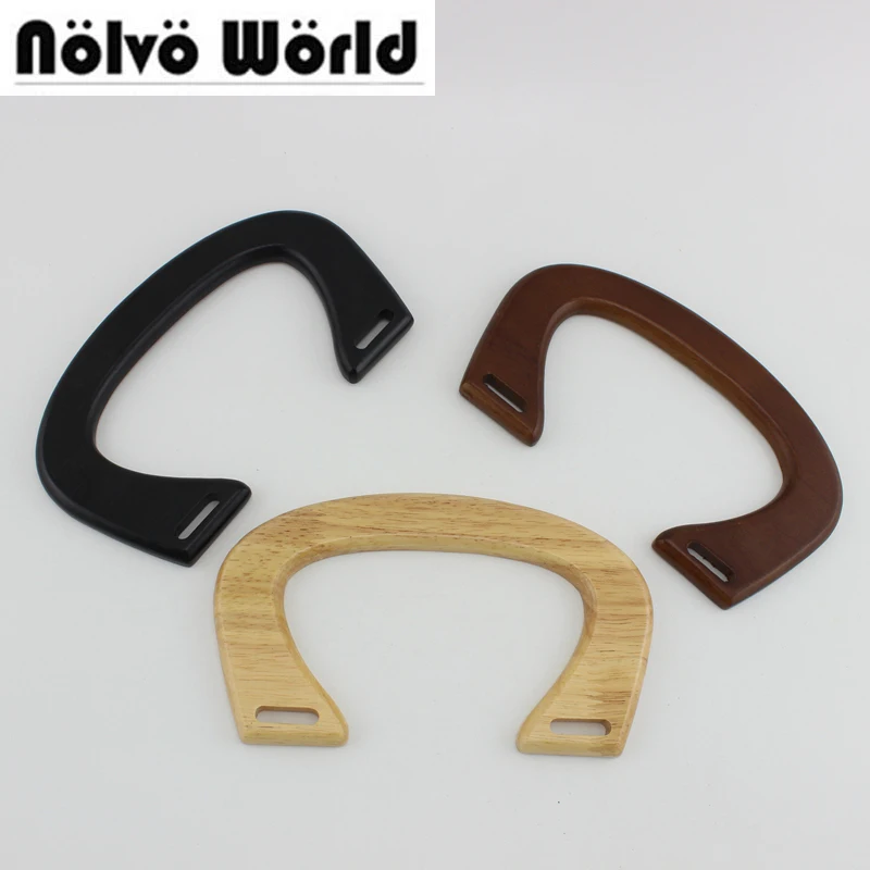 1 pairs=2 pieces,3 Colors 14.5X10.5cm Wood Purse Handle Bag Frame DIY