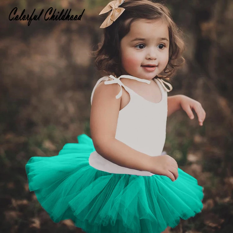 Baby Rompers Summer Patch Lace Tutu Skirt Bow Straps Jumpsuit Casual Playsuit Sleeveless Baby