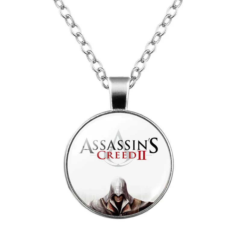 Мода Assassins ожерелье creed стакан драгоценных камней ожерелье с кулоном аниме связанные благородные Простые Ювелирные изделия милые подарки - Окраска металла: 11