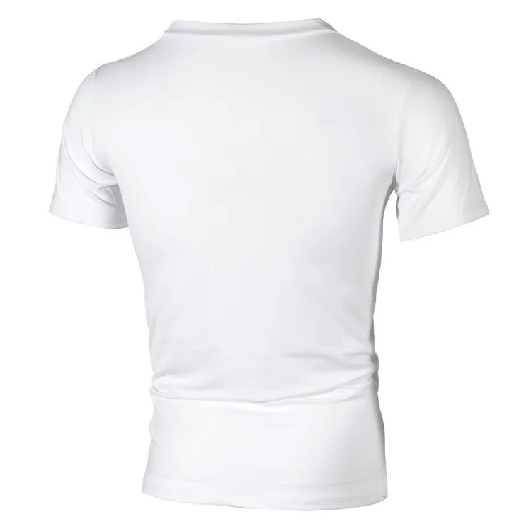 Новинка, Мужская футболка для фитнеса и тренажерного зала, Мужская сексуальная белая футболка с коротким рукавом, Мужская сексуальная футболка с v-образным вырезом, топы, M-3XL