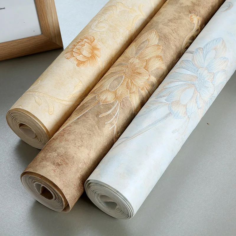 

beibehang Vintage non-woven fine wallpaper bedroom living room TV background restaurant hotel beauty salon American wallpaper
