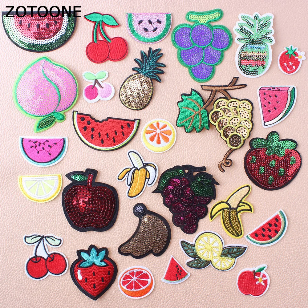 ZOTOONE цветные фрукты утюжок на нашивках для одежды сделай сам значки футболке