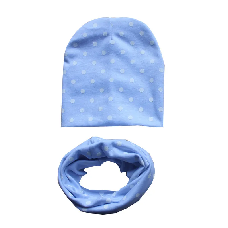 Модные осень-зима детская шапка устанавливает хлопок детские шляпы, шарф, воротники с принтом со звездой для мальчиков вязаные шапки для