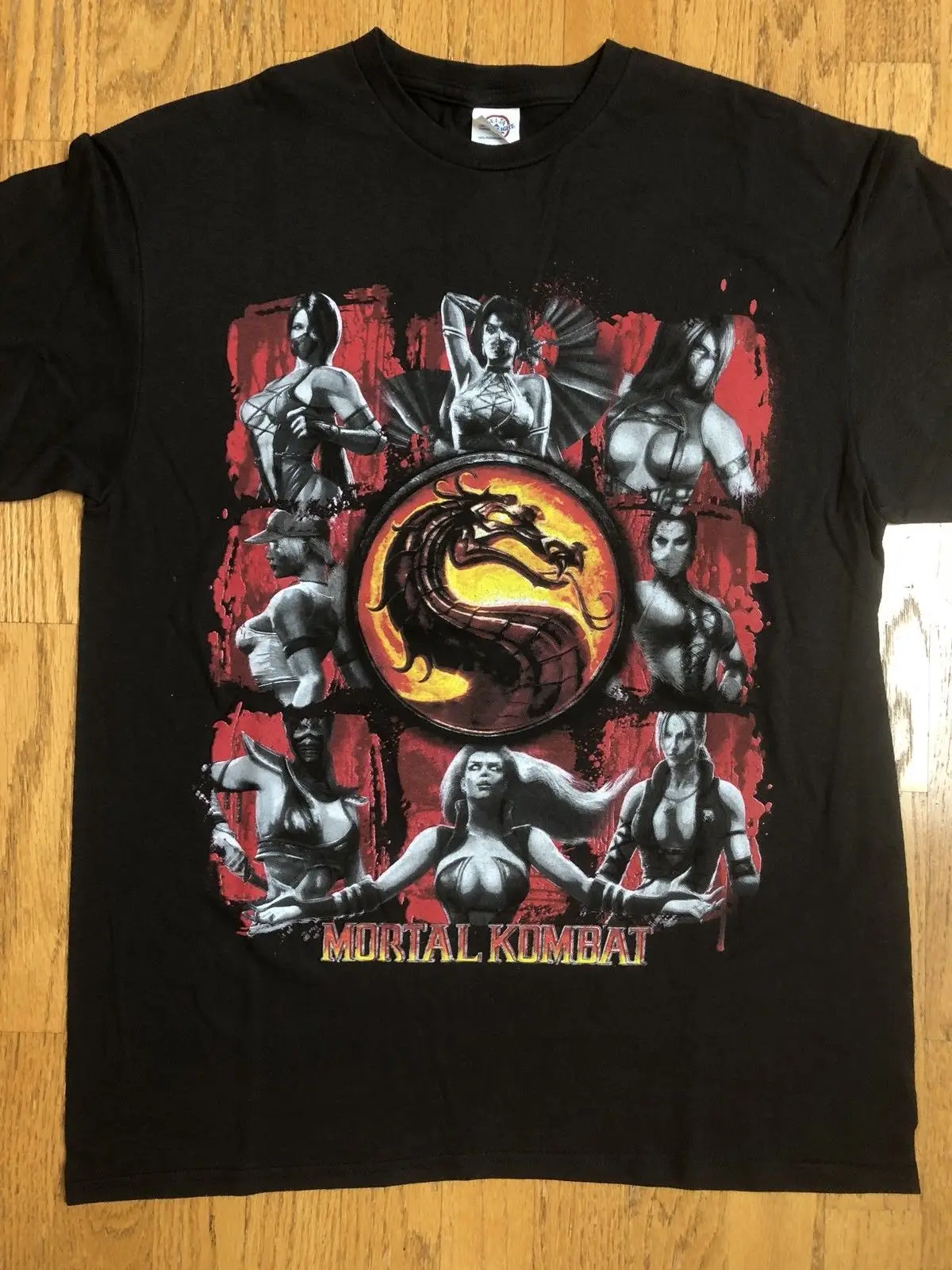 NWT MORTAL KOMBAT Футболка SZ L Видео Игра Аркада Бесплатная доставка Топы модная