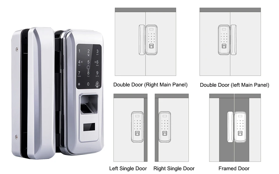 glass door lock