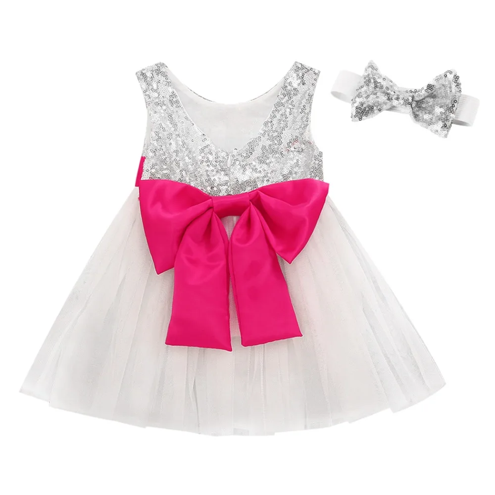 Fashion Baby Girls Tutu Dress Summer White Bridesmaid Wedding Party
