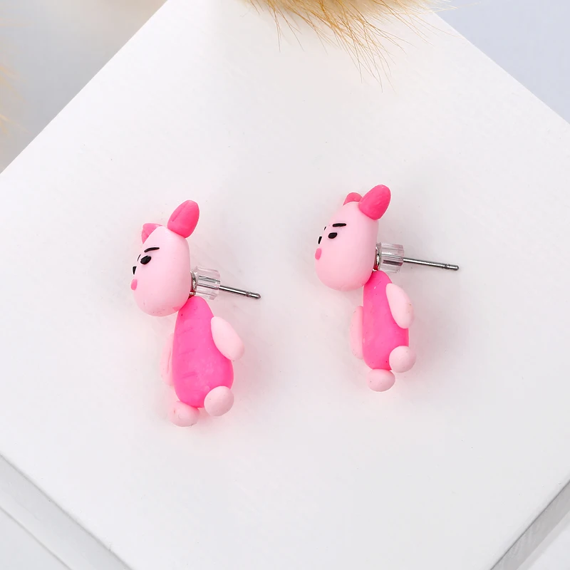 Серьги гвоздики с большими ушками из полимерной глины|animal earrings for women|animal earringsfashion