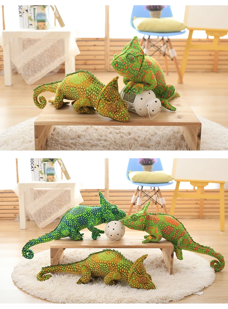 80 см мальчик и девочка на день рождения ящерицы кукла подушка творческая личность моделирование смайлик Хамелеон Плюшевые игрушки подарок для детей
