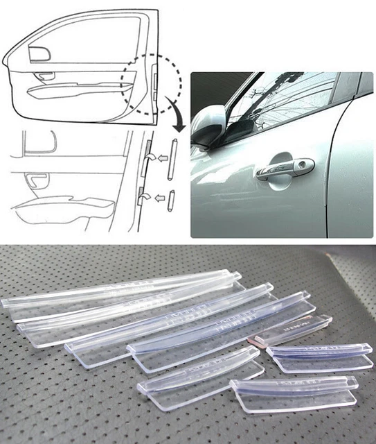 Clear car outlet door edge guards