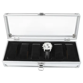 

6/12 Grid Slots Aluminium Wrist Watch Box Holder Jewellery Storage Organizer Display Boxes Storage Watch Case