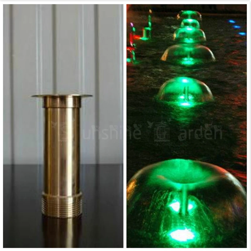 

2Pcs Copper Mushroom Hemisphere Nozzle G1/2" Female x G3/4" Male Connector Fountain Sprinklers Brass Foundtain Sprinkler Head