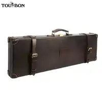 Tourbon Universele Jacht Gun Case Hard Shotgun Opslag Lederen Rifle Carrier met Slot Shooting Gun Accessoires
