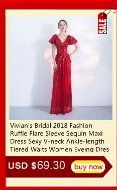 Vivian's Bridal винтажный буф 2018 рукав вырез женское вечернее платье с открытыми плечами до щиколотки Кружева Аппликации Ruched карандаш платье