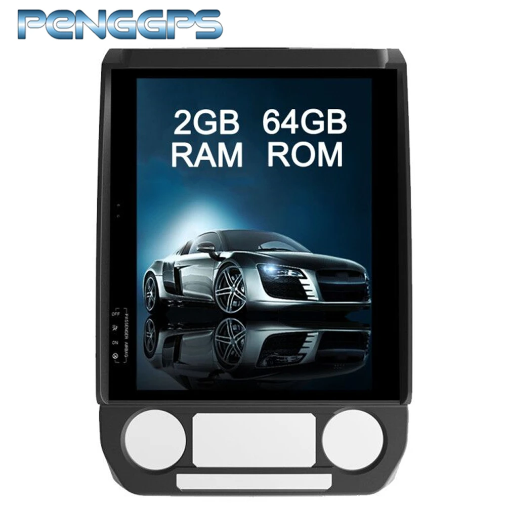 Автомобильный DVD плеер Tesla Vertical 12 1 дюйма Android GPS навигация для Ford F150 2015 2019 FM/AM 2 ГБ + 64
