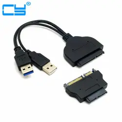 1 компл. USB 3.0 на SATA 22pin и SATA для 16pin Micro SATA адаптер для 1.8 "2.5" жесткий диск с драйверами с дополнительной usb Мощность кабель