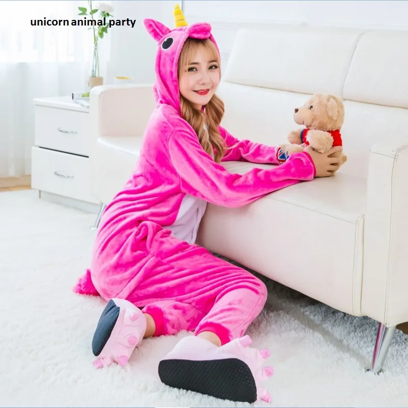 

2017 Animal Adult Unisex Onesies Rose Red Unicorn Sets Pyjama Sleepwear Cosplsy Costume Halloween Clothes Kigurums