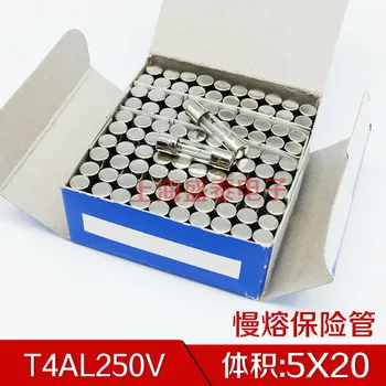 

T4AL250V Slow Melt Fuse Tube 5X20MM T4A250V Insurance Tube T4A 250V 1 Box 100 PCS