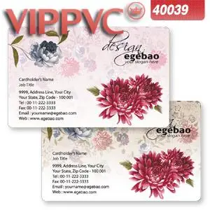 

a40039 Credit card size Translucent PVC Card Printing