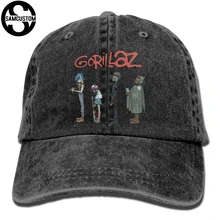 SAMCUSTOM Gorillaz 3D креативная индивидуальность Промытые джинсовые шапки осень лето для мужчин и женщин Гольф Sunblock хоккейные кепки